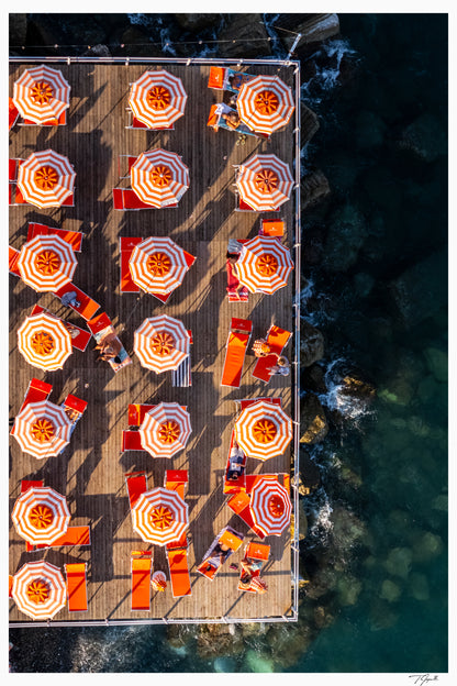 Orange Umbrellas